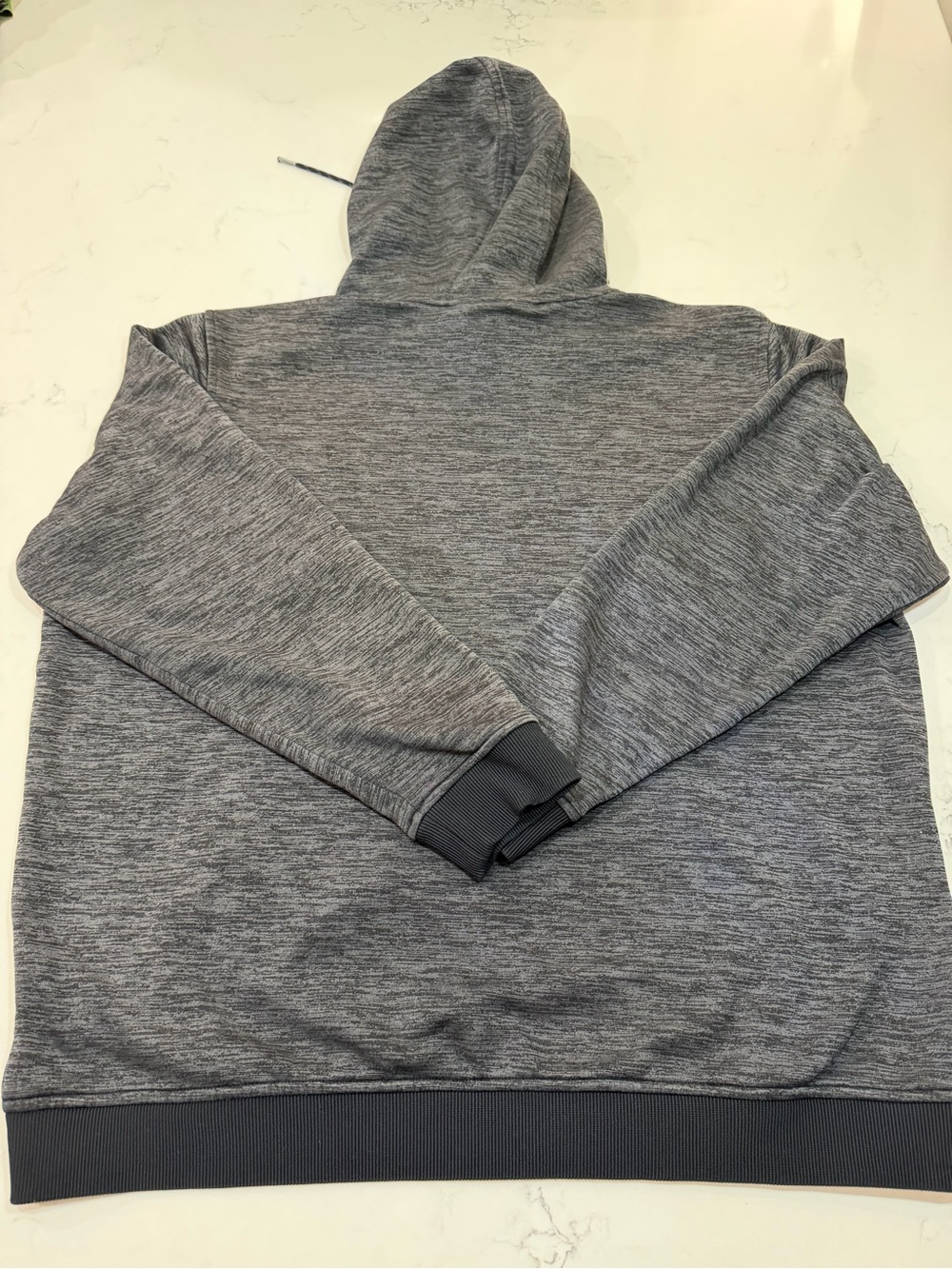Under Armour ColdGear Mens XL Gray Heathered Pullover Hoodie Sweatshirt - Picture 4 of 6